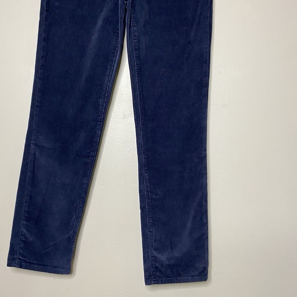 Levis 724 Corduroy Pants Womens Sz 27X30 Navy High Rise Slim Straight White Tab - Picture 5 of 14